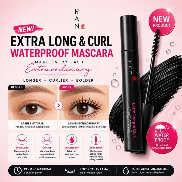 RAN Extra Long and Curl Waterproof Mascara